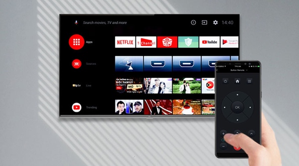 Điều khiển tivi bằng điện thoại thông qua ứng dụng Android TV Remote Control